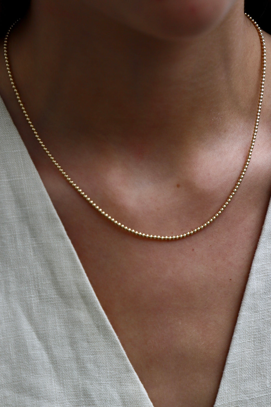 GOLD FILLED BEADED CHAIN