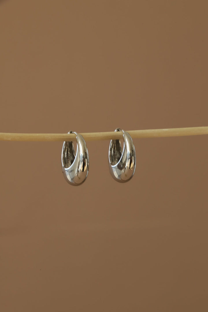 SILVER AMALFI CHUNKY HOOPS