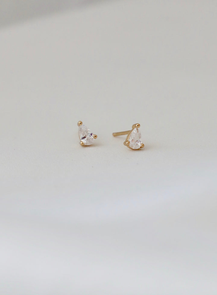 MINI TEARDROP CZ STUDS