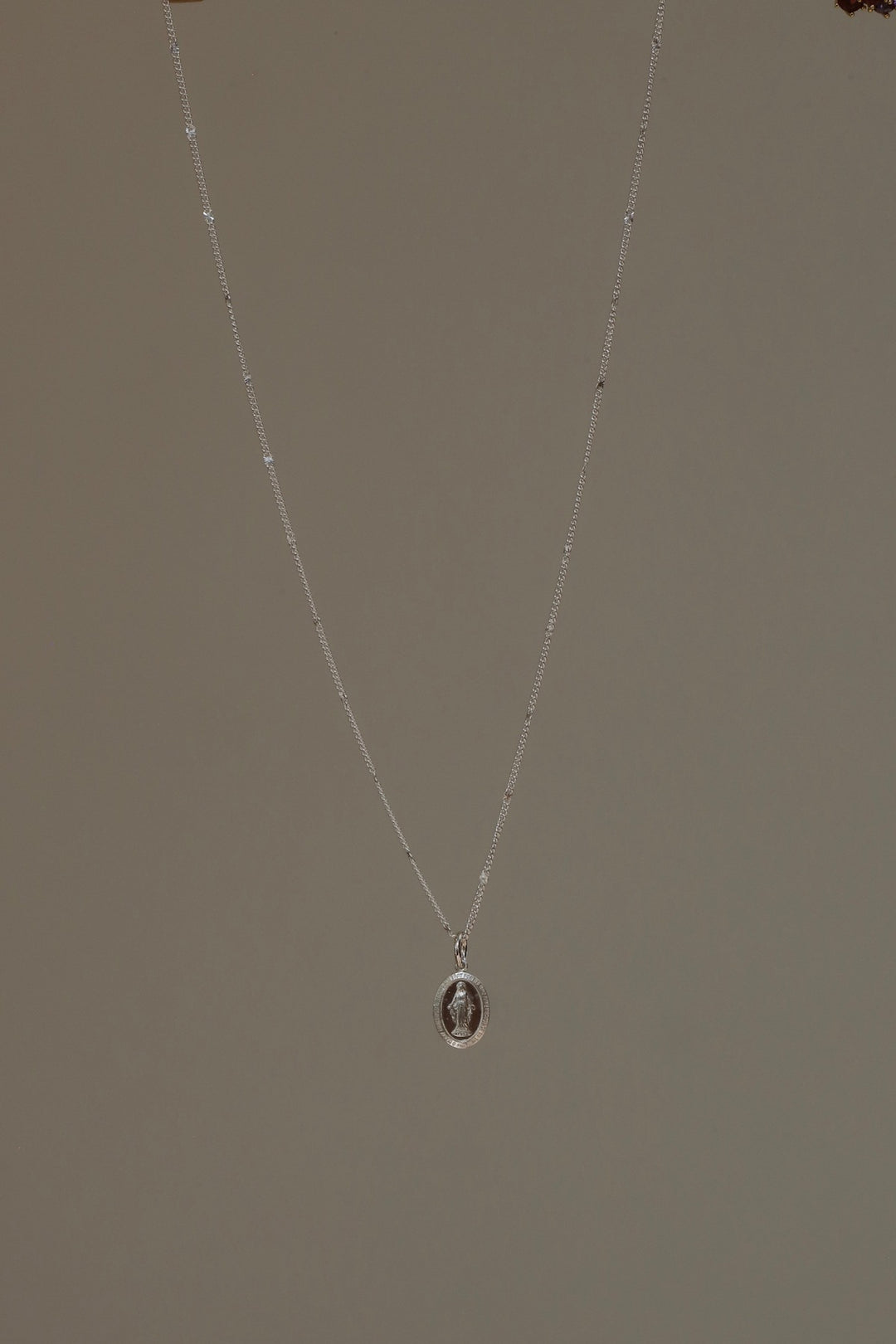 VIRGIN MARY MINI MEDALLION NECKLACE