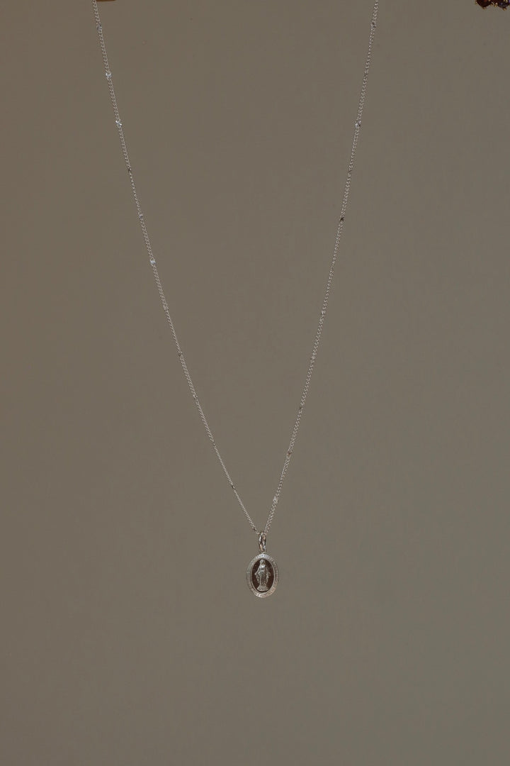 VIRGIN MARY MINI MEDALLION NECKLACE