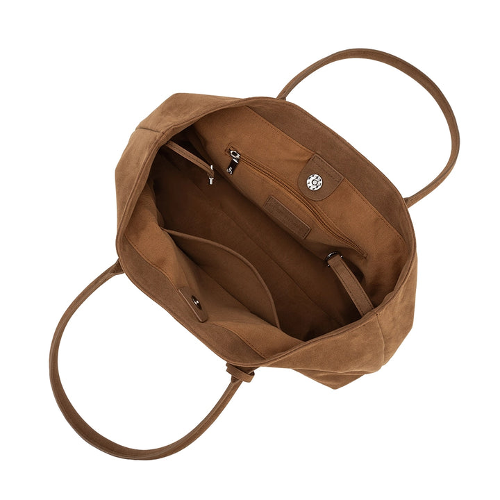 IRENE VEAGN SUEDE TOTE - TAN