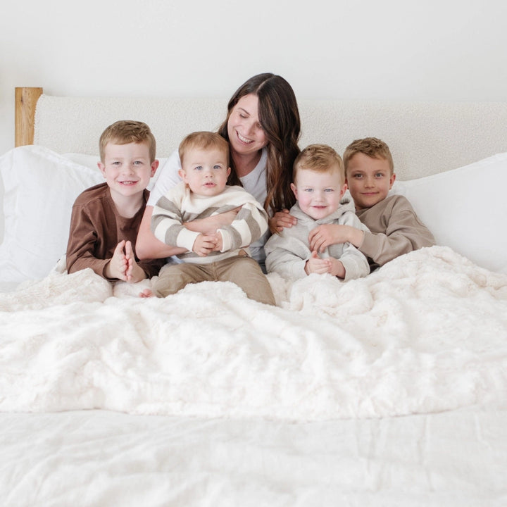 SARANONI PATTERNED XL THROW - IVORY