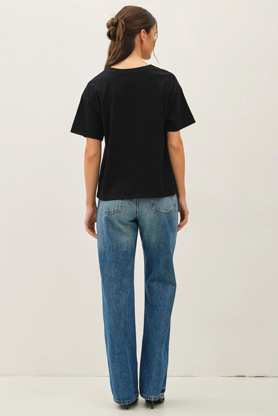 JADE BOXY TEE - BLACK