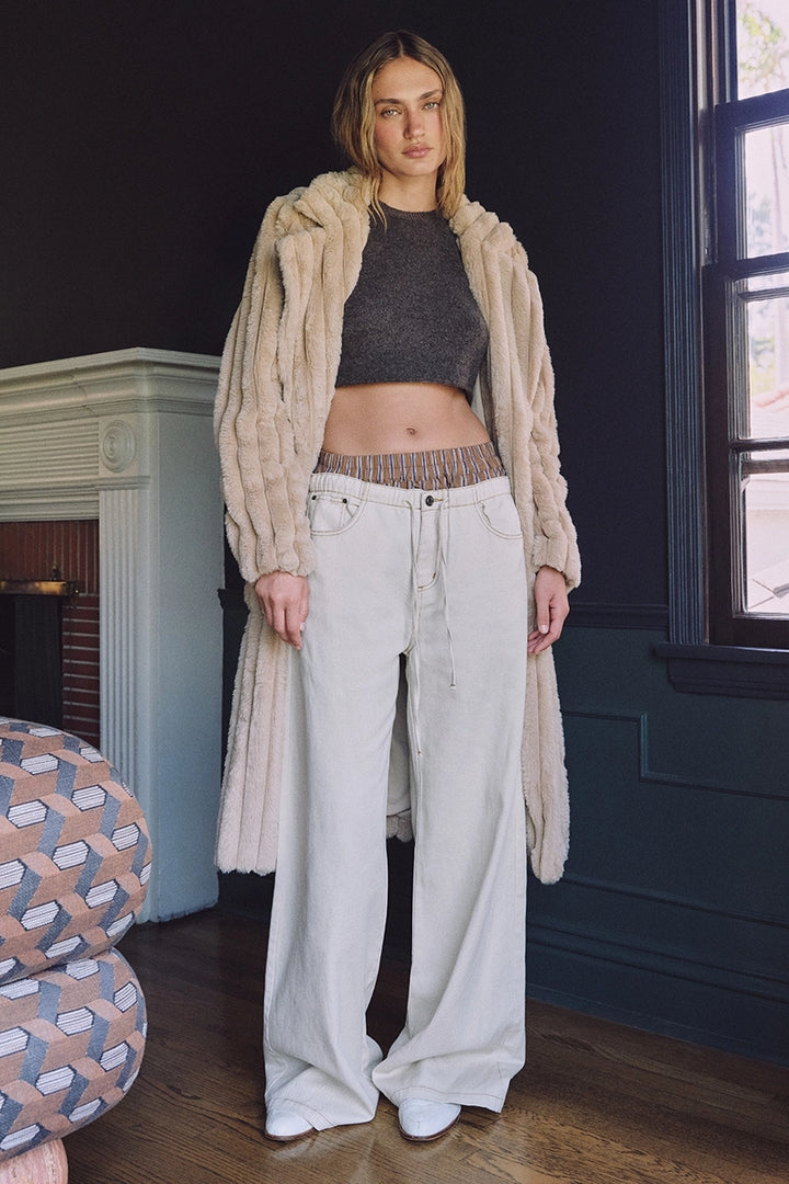 KAYLYN DRAWSTRING PANT - TAUPE