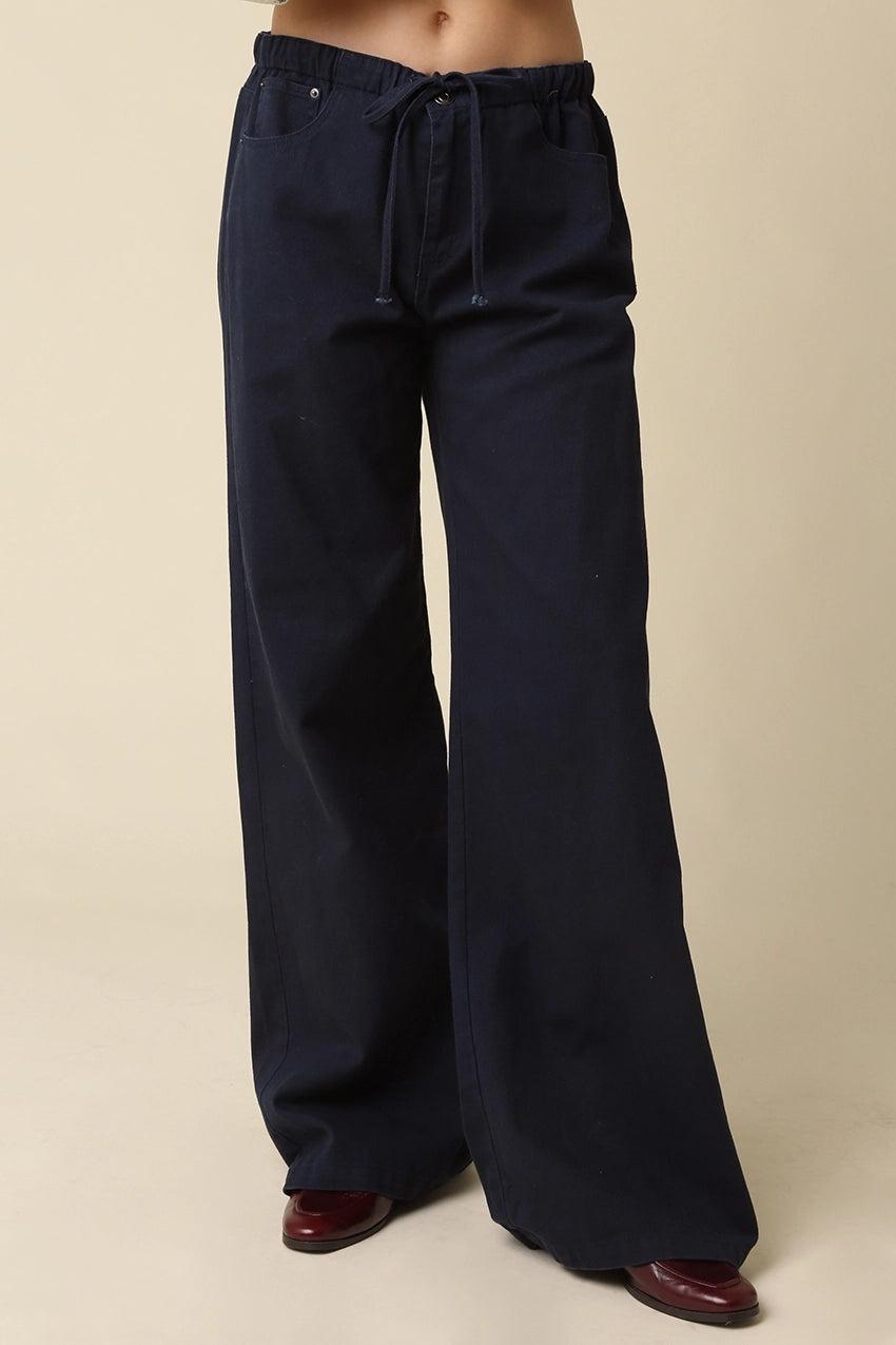 KAYLYN DRAWSTRING PANT - NAVY