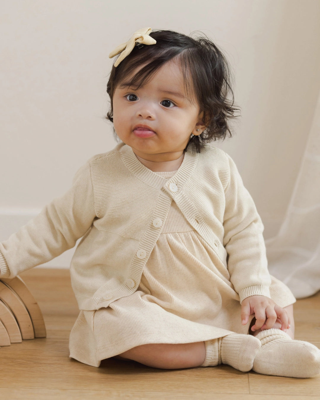 KNIT CARDIGAN - NATURAL