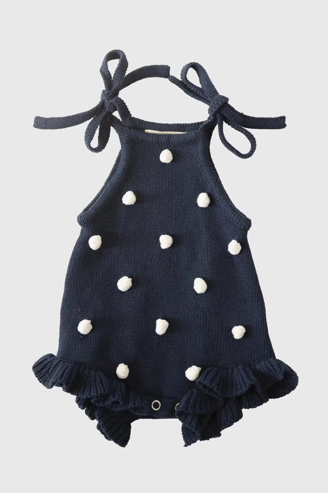 KNIT ROMPER - POLKA DOT