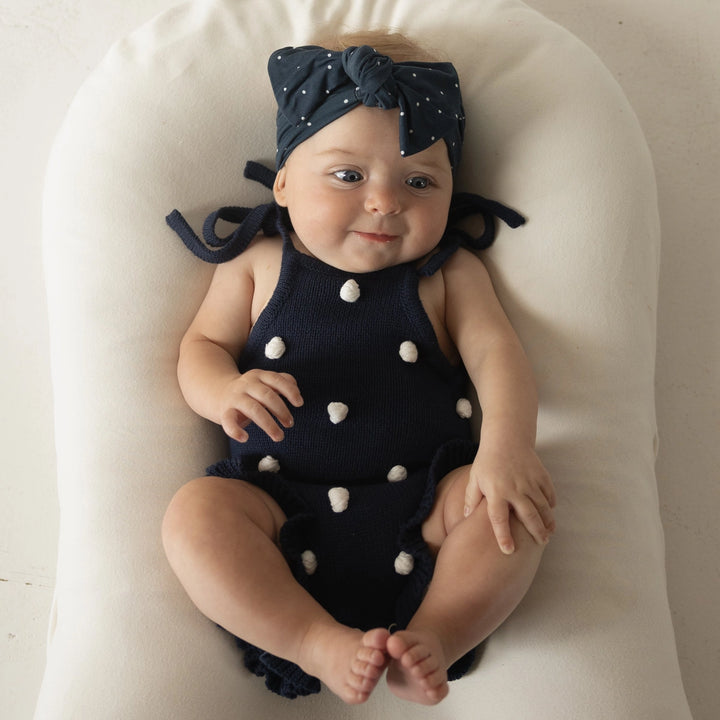 KNIT ROMPER - POLKA DOT