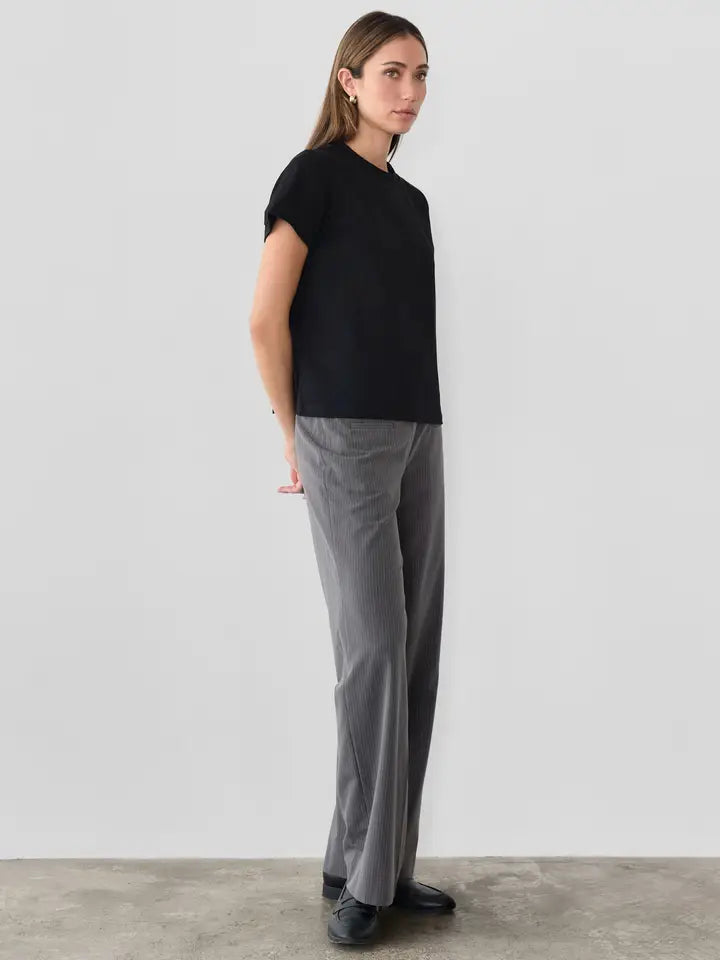 LANIE LONG TOP - BLACK