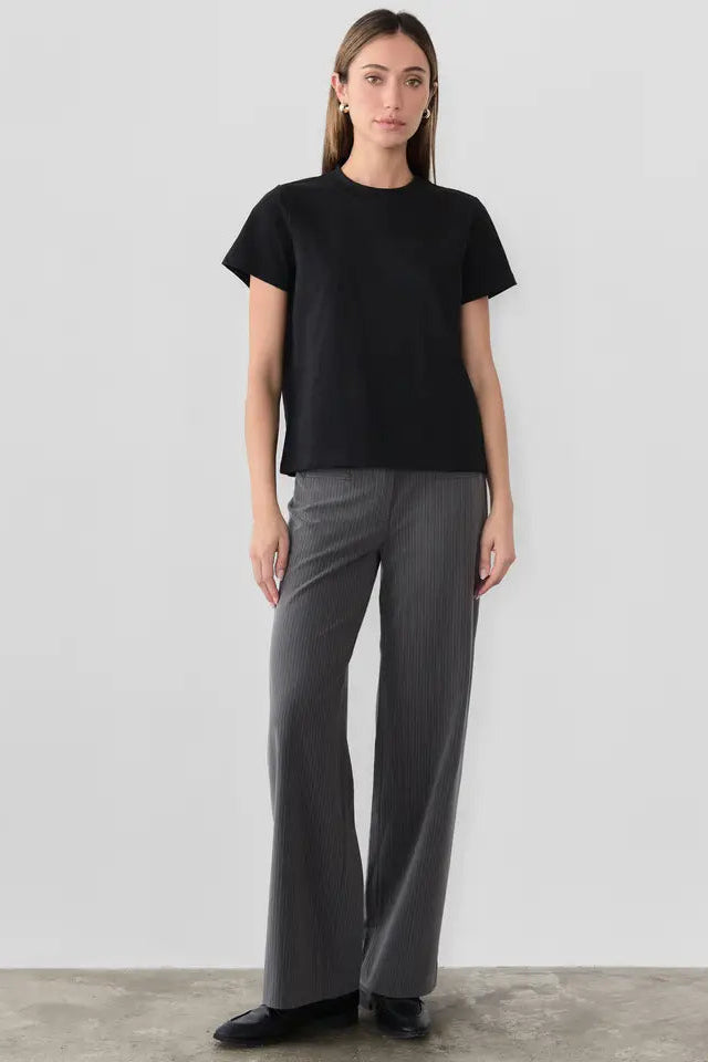 LANIE LONG TOP - BLACK