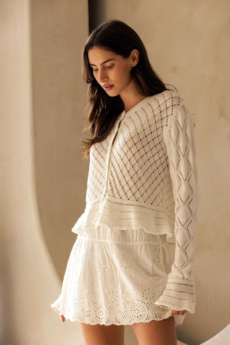 LEA POINTELLE CARDIGAN