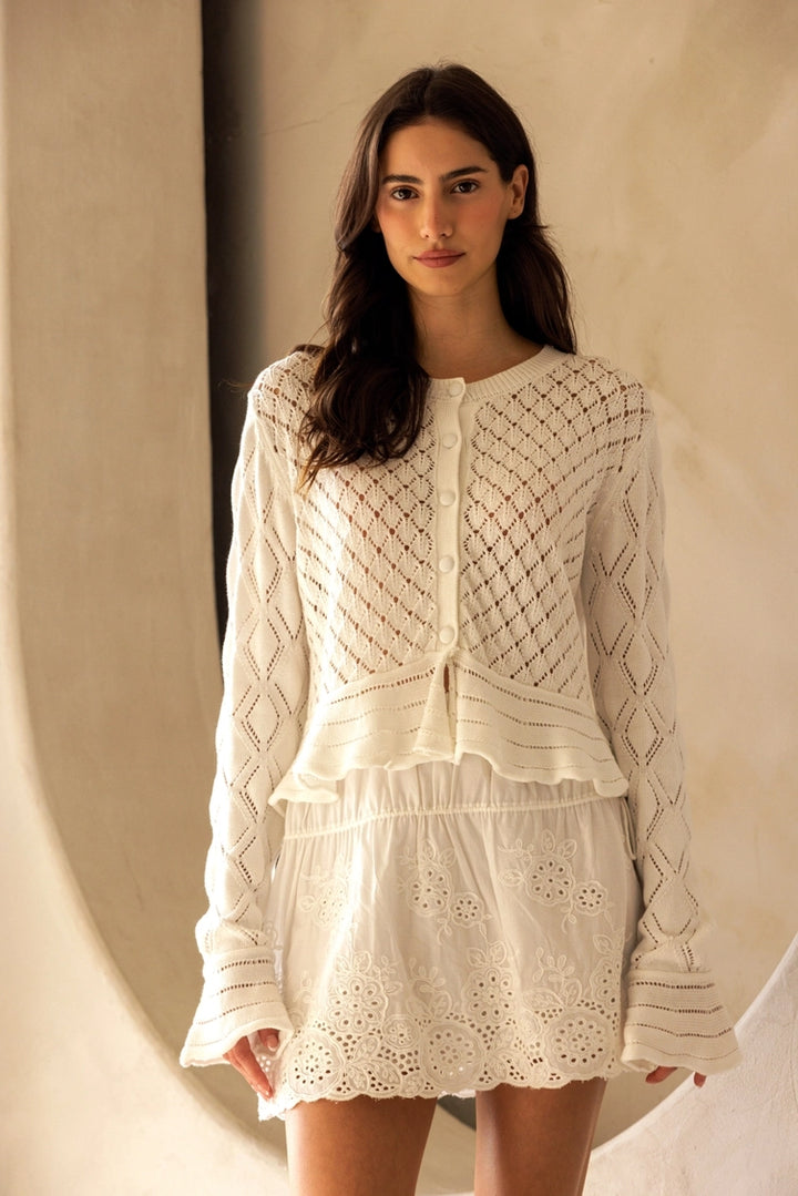 LEA POINTELLE CARDIGAN
