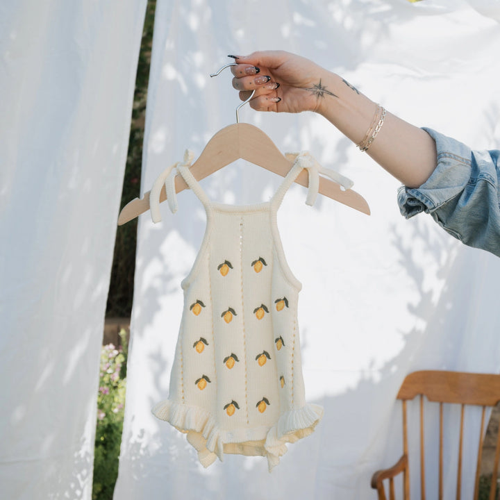 KNIT ROMPER - LEMONS