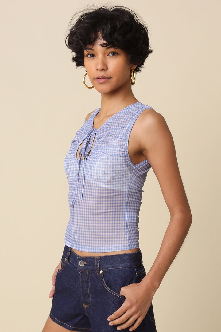 LENA GINGHAM TOP