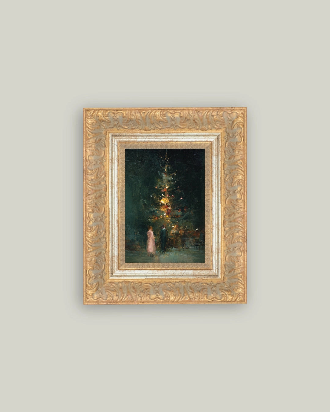TREE IN LIGHTS FRAMED ART