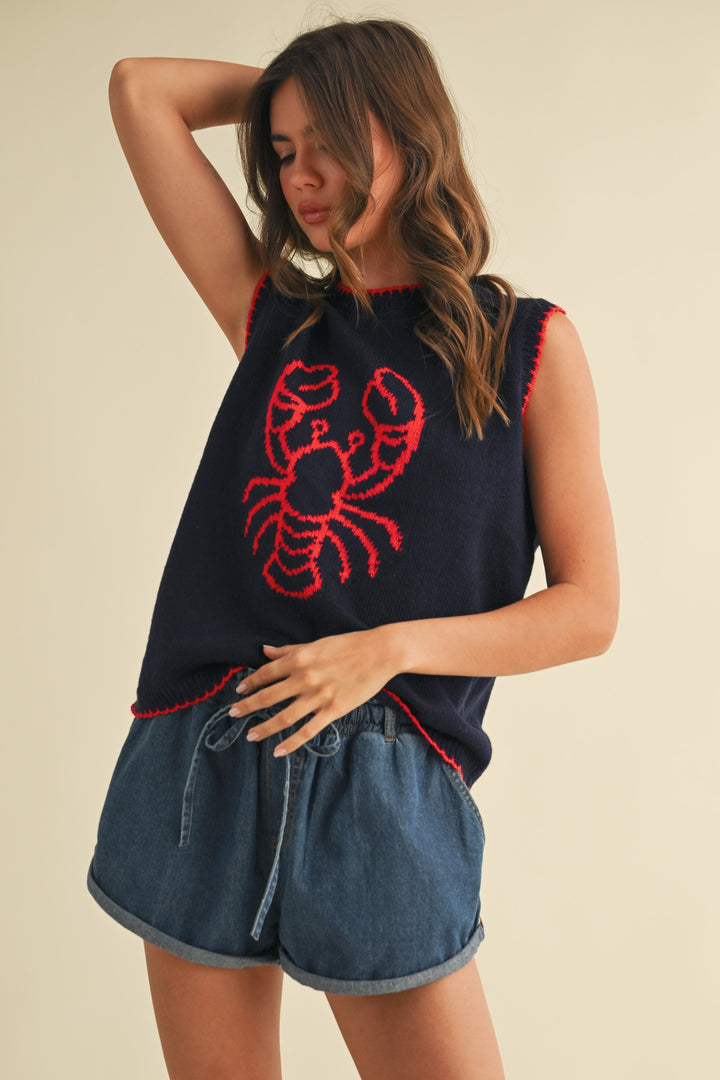 KNIT LOBSTER VEST