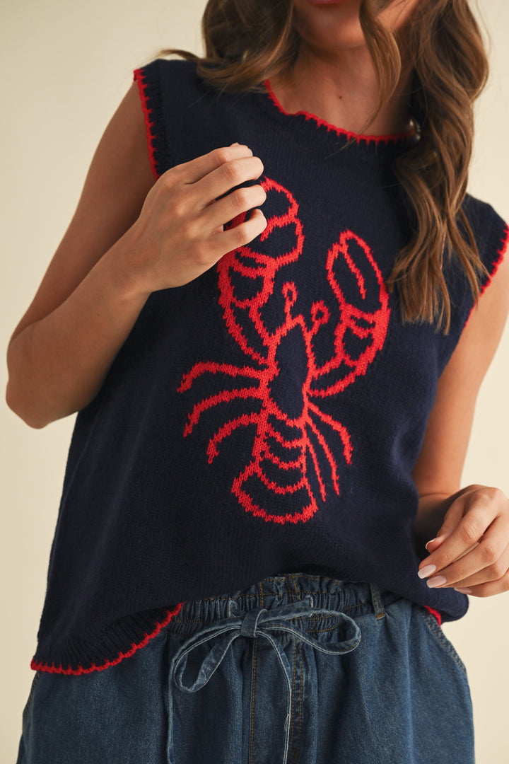 KNIT LOBSTER VEST