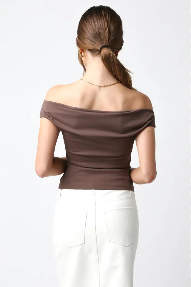MACEY TOP - TAUPE