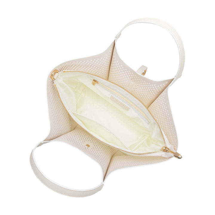 MALIA LASER CUT TOTE - IVORY