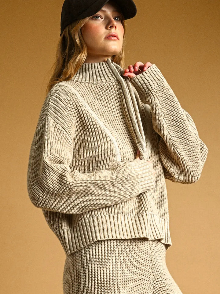 MARI KNIT HALF ZIP