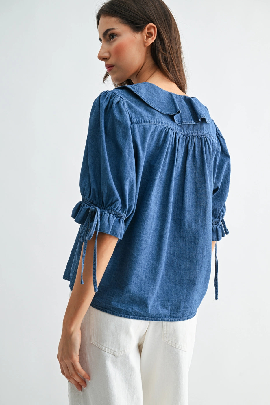 MICHELLE DENIM BLOUSE
