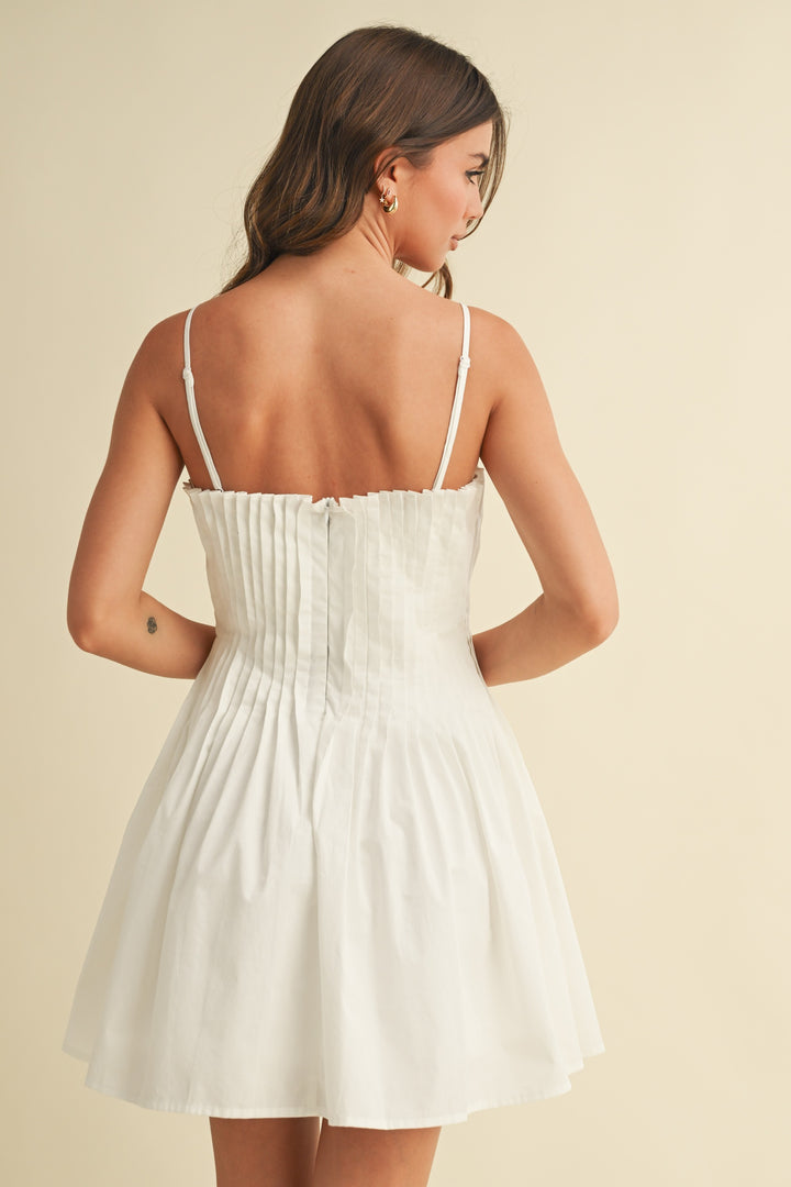 PLEATED MINI DRESS