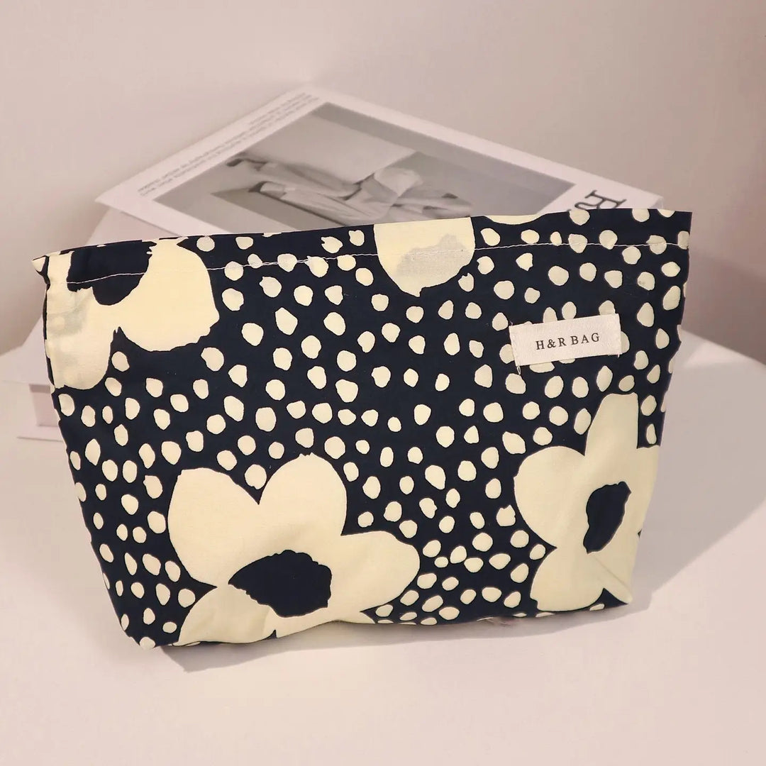ABSTRACT FLORAL POUCH