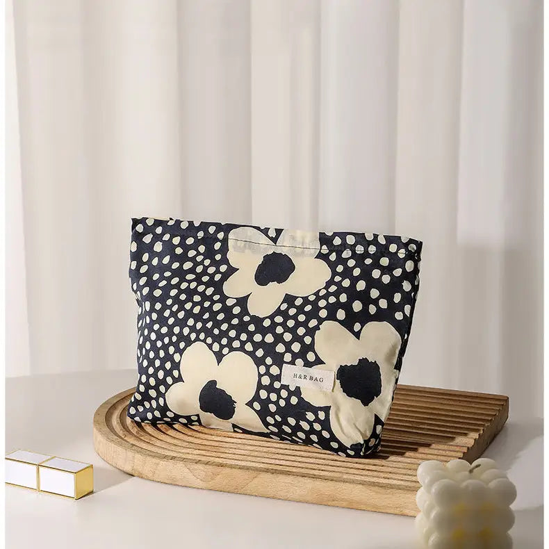 ABSTRACT FLORAL POUCH