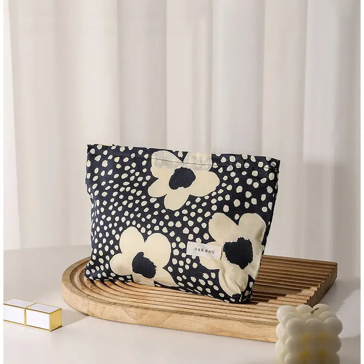 ABSTRACT FLORAL POUCH