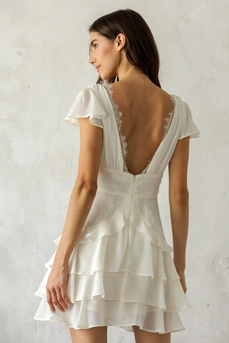 MEG MINI DRESS - IVORY