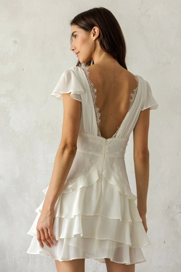 MEG MINI DRESS - IVORY