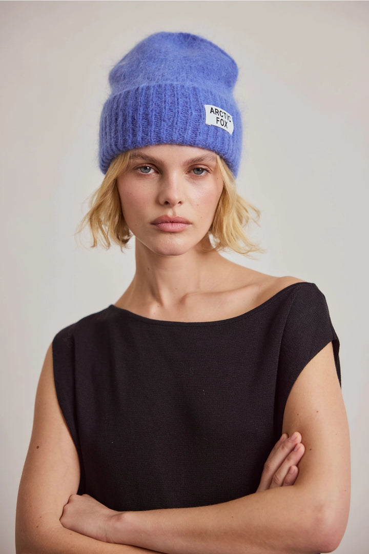 MOHAIR BEANIE - COBALT