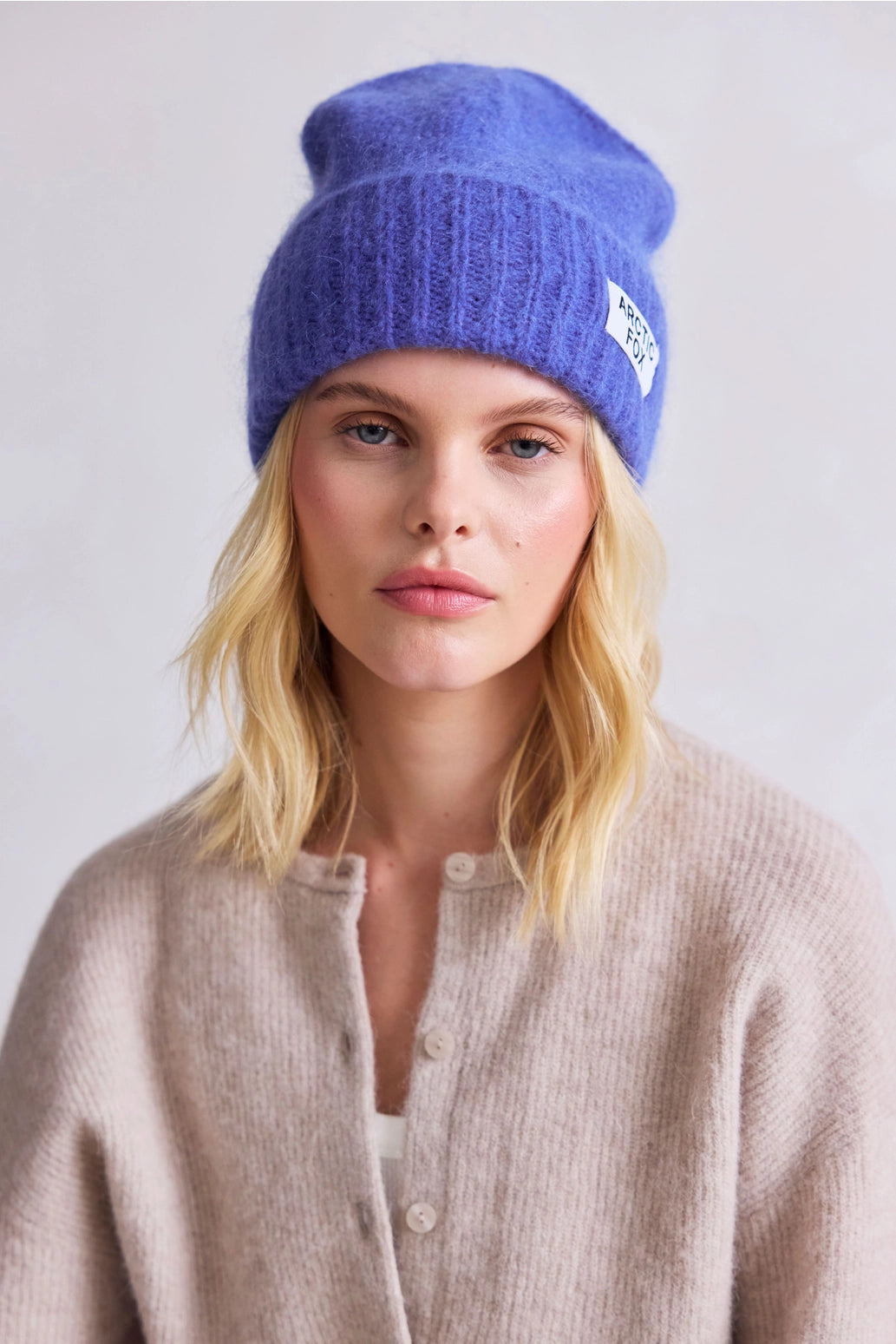 MOHAIR BEANIE - COBALT