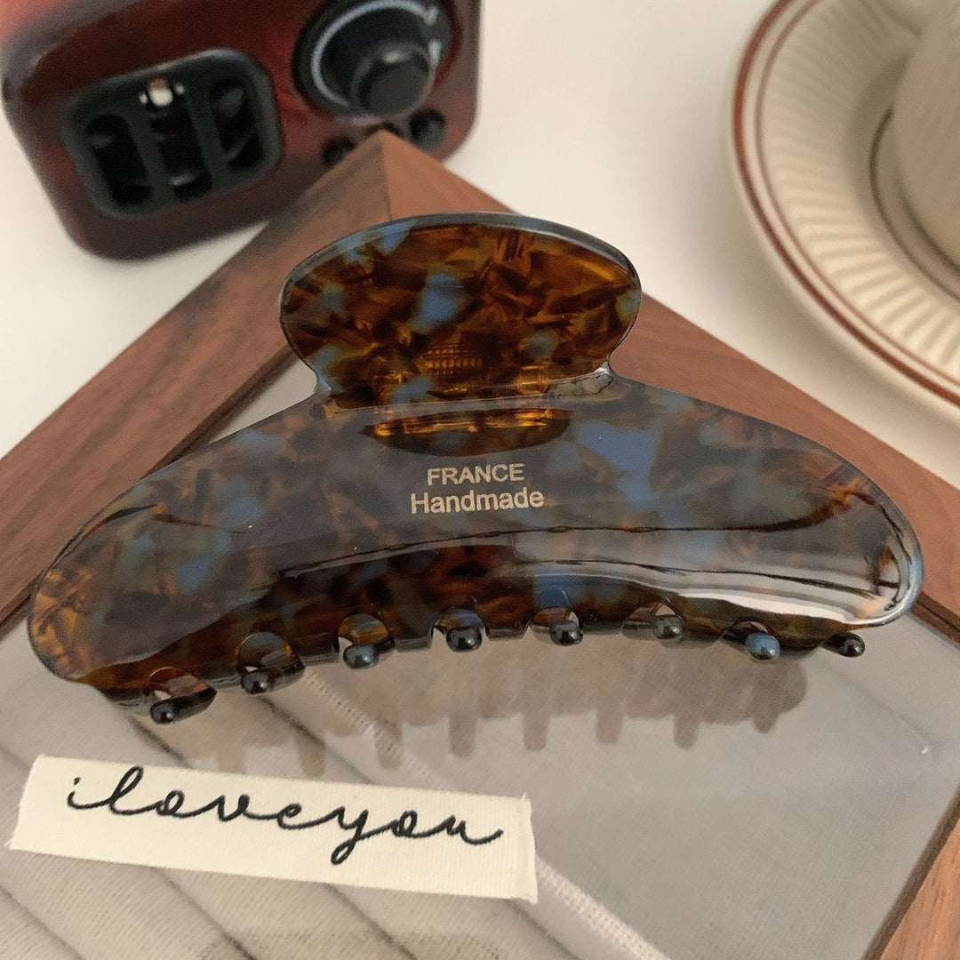 MEDIUM CLAW CLIP - BROWN MULTI