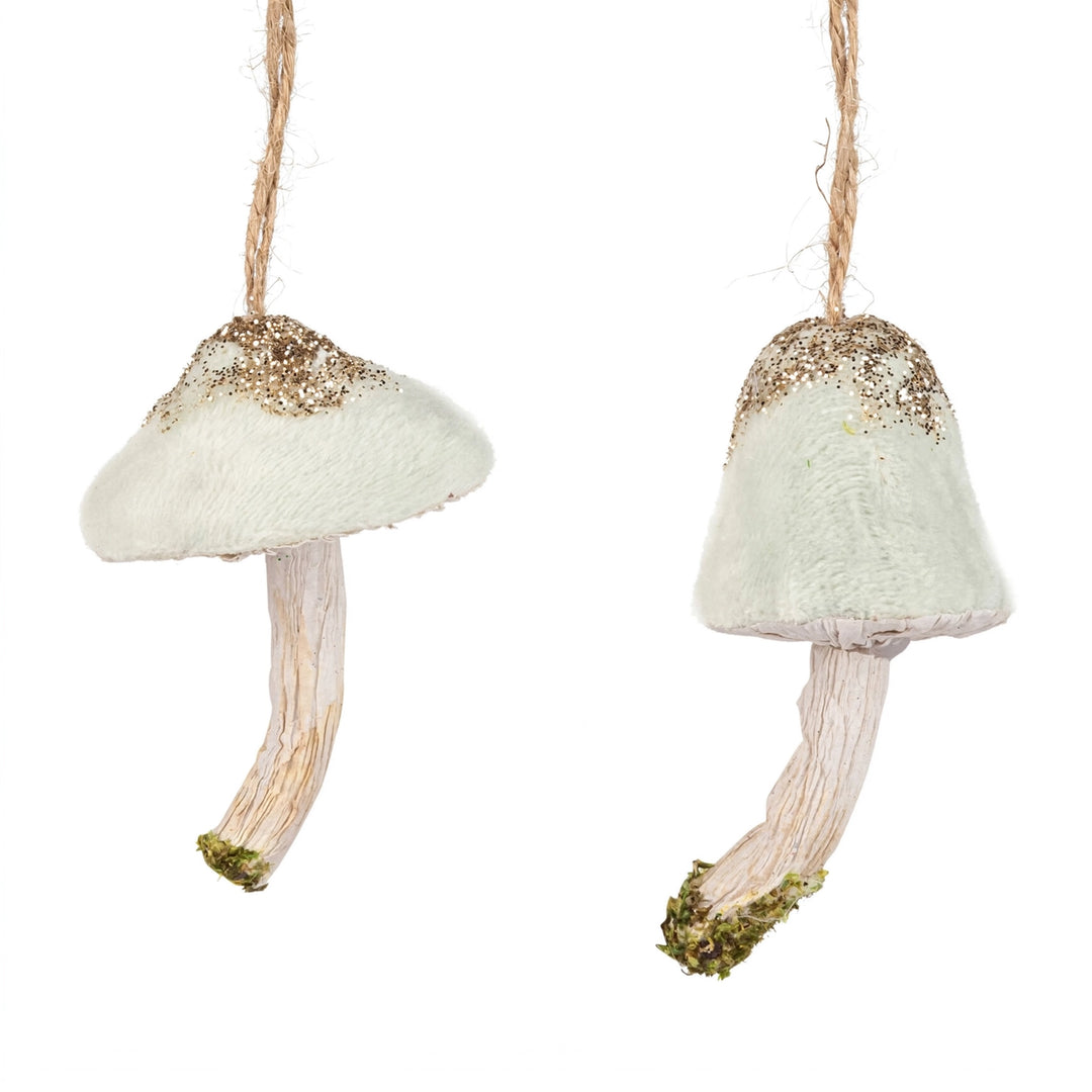 FELT MUSHROOM ORNAMENT - CREAM