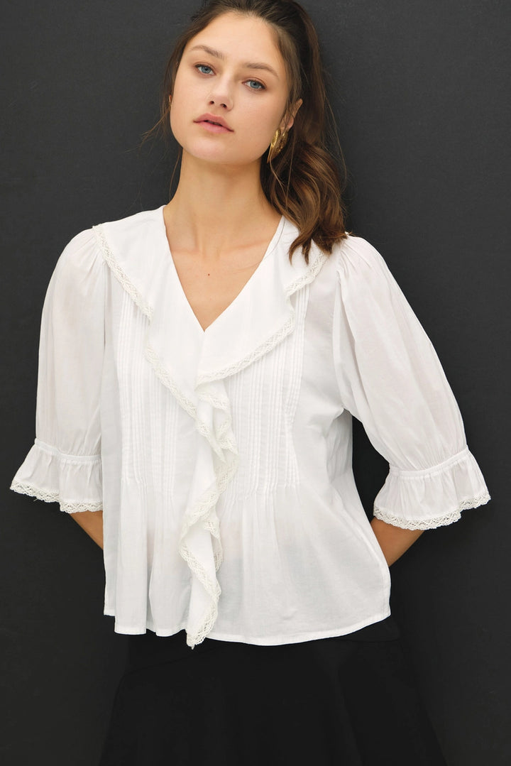 NORA RUFFLED BLOUSE