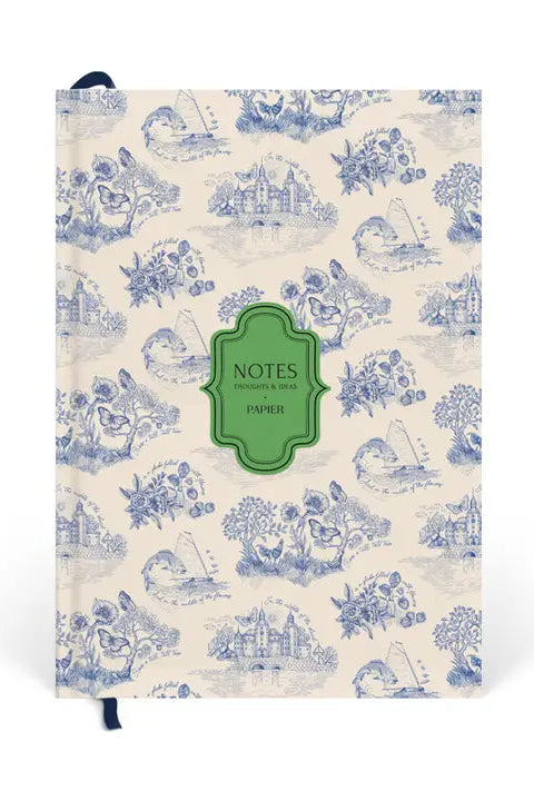 LINED NOTEBOOK - BLUE MOTIF