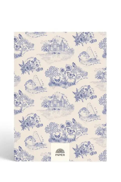 LINED NOTEBOOK - BLUE MOTIF