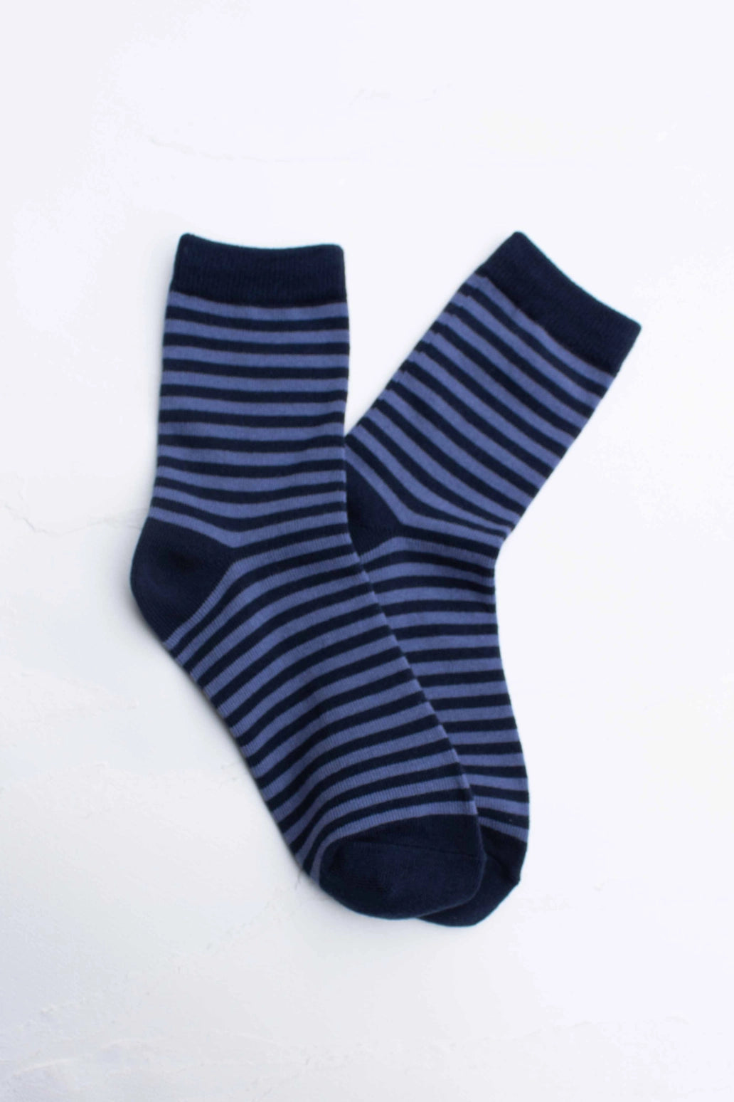 STRIPED CASUAL SOCKS - NAVY