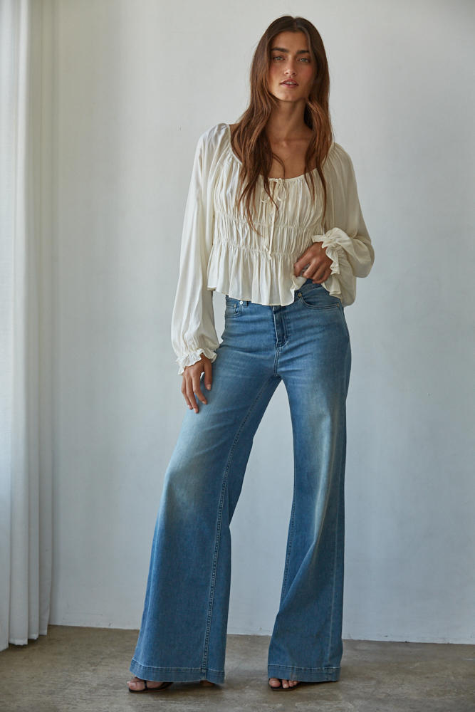 FLORENCE SMOCKED TOP