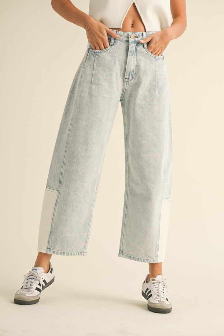 ELIO PATCH BARREL JEAN