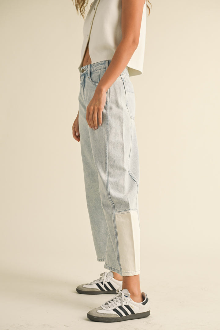 ELIO PATCH BARREL JEAN