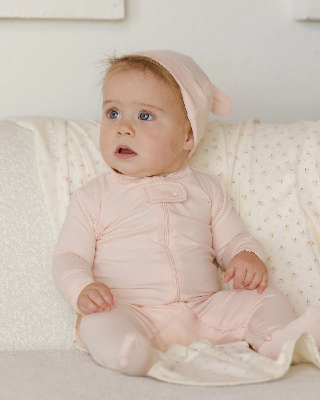 LONGSLEEVE ZIP SLEEPER - PETAL