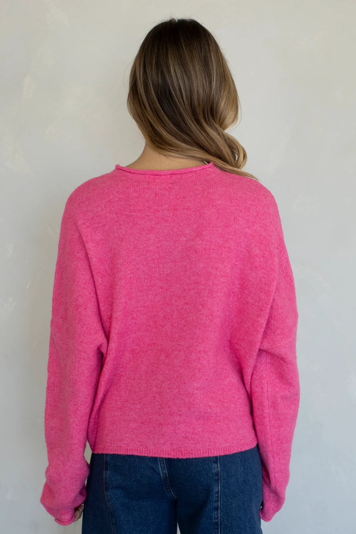 PIPER CARDIGAN - BUBBLEGUM