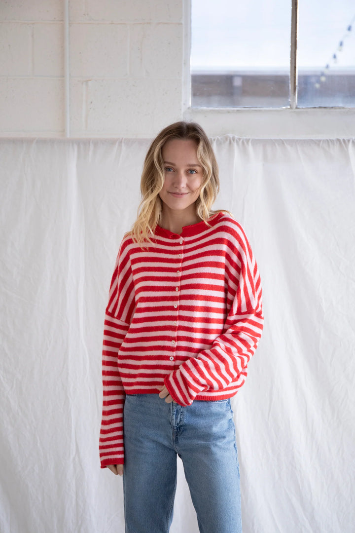 STRIPED PIPER CARDIGAN