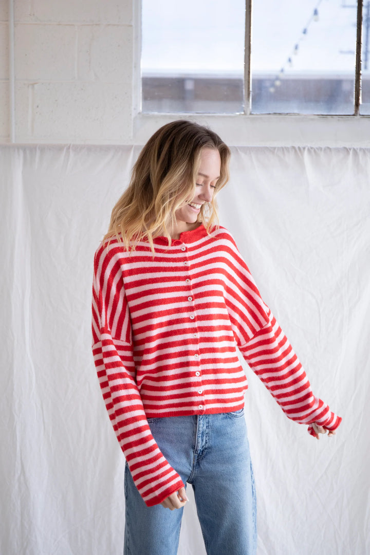 STRIPED PIPER CARDIGAN