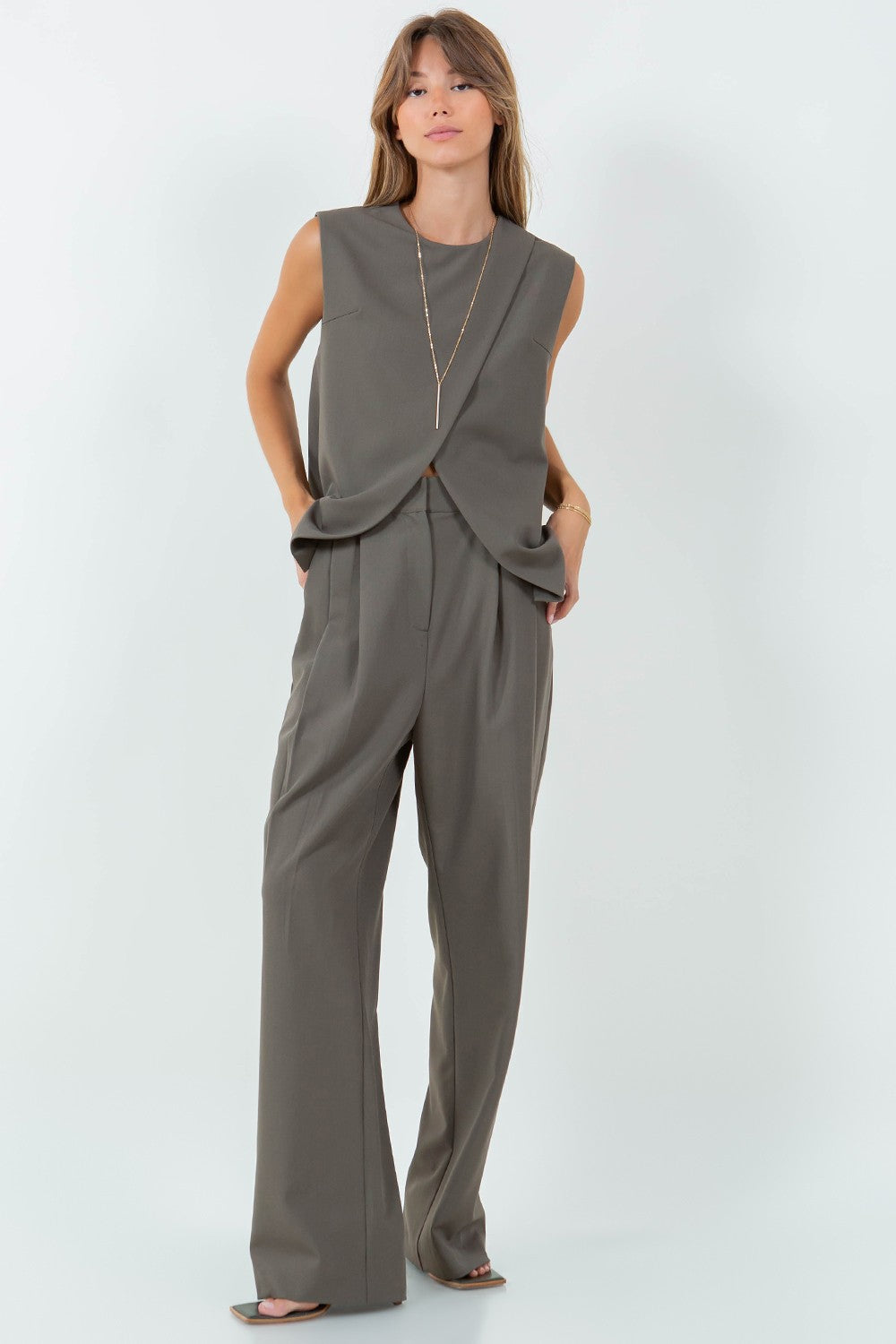CAL PLEATED TROUSERS