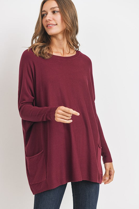 OVERSIZED POCKETED SWEATER