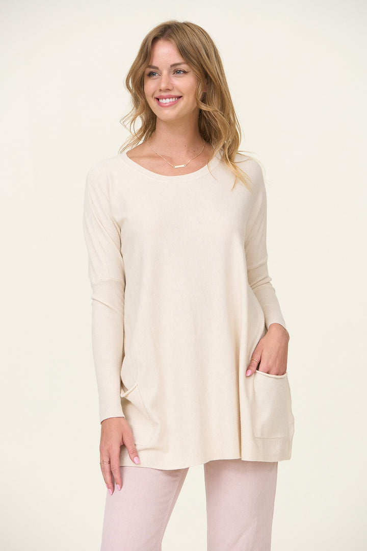 OVERSIZED POCKETED SWEATER